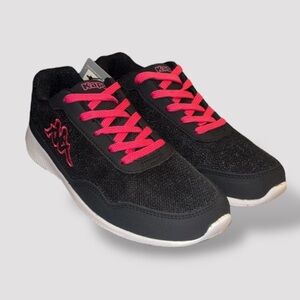 NWT Kappa Unisex Low-Top Sneakers Black n Hot Pink size 7
